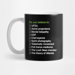 Do You Believe Checklist Mug